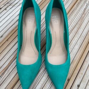 Marks & Spencer Women's Teal Pointed-Toe Pumps